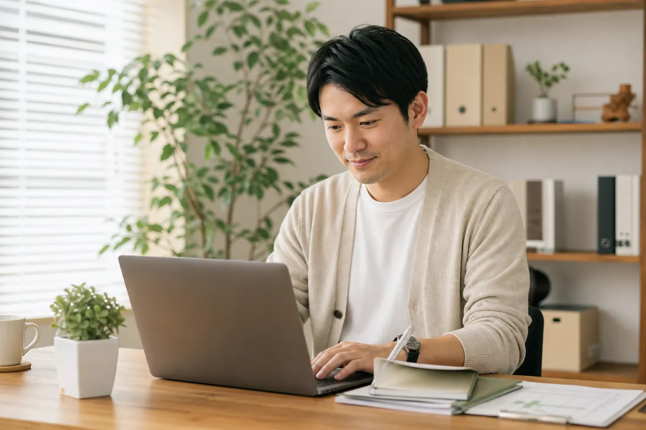 公開後の更新作業をパソコンで確認している様子
